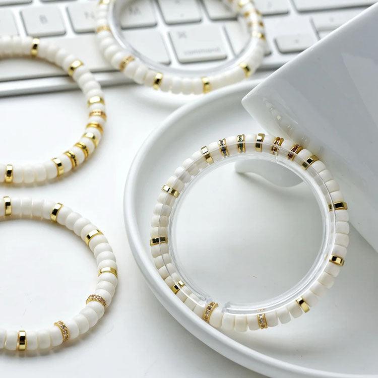 White Jade Bodhi Beads